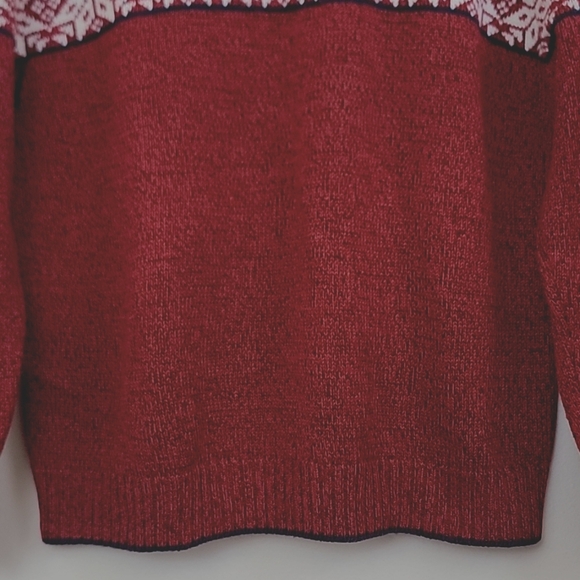 Ground Control Red & White Variegated Knit Pullover Sweater Youth XL - Picture 3 of 11